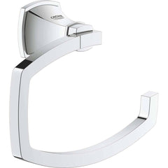 Grohe - Washroom Shelves, Soap Dishes & Towel Holders; Type: Toilet Paper Holder ; Material: Metal ; Length (Inch): 6.125 ; Width (Inch): 1.75 ; Depth (Inch): 2.28 ; Finish/Coating: Chrome - Exact Tool & Supply