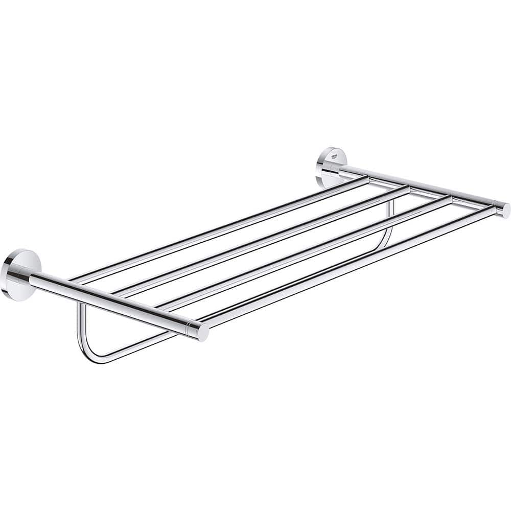 Grohe - Washroom Shelves, Soap Dishes & Towel Holders; Type: Towel Rack ; Material: Metal ; Length (Inch): 21.6535 ; Width (Inch): 4-3/8 ; Depth (Inch): 10.62 ; Finish/Coating: Chrome - Exact Tool & Supply