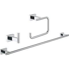 Grohe - Washroom Shelves, Soap Dishes & Towel Holders; Type: 5-in-1 Accessory Set ; Material: Metal ; Length (Inch): 23 ; Width (Inch): 1.75 ; Depth (Inch): 2.36 ; Finish/Coating: Chrome - Exact Tool & Supply