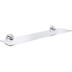 Grohe - Washroom Shelves, Soap Dishes & Towel Holders; Type: Glass Shelf ; Material: Glass/Metal ; Length (Inch): 20.75 ; Width (Inch): 14.75 ; Depth (Inch): 5.70866 ; Finish/Coating: Chrome; Clear - Exact Tool & Supply