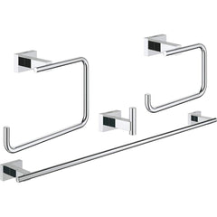 Grohe - Washroom Shelves, Soap Dishes & Towel Holders; Type: 5-in-1 Accessory Set ; Material: Metal ; Length (Inch): 22 ; Width (Inch): 4-21/32 ; Depth (Inch): 2.36 ; Finish/Coating: Chrome - Exact Tool & Supply