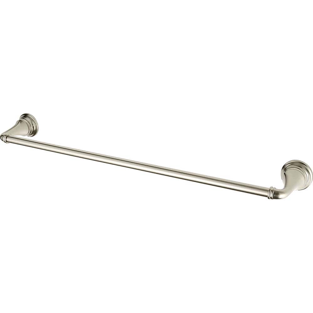 American Standard - Washroom Shelves, Soap Dishes & Towel Holders; Type: Towel Bar ; Material: Metal ; Length (Inch): 24 ; Width (Inch): 2-1/4 ; Depth (Inch): 3.875 ; Finish/Coating: Brushed; Nickel - Exact Tool & Supply