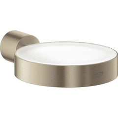 Grohe - Washroom Shelves, Soap Dishes & Towel Holders; Type: Soap Dish Holder ; Material: Metal ; Length (Inch): 6.125 ; Width (Inch): 1-3/8 ; Depth (Inch): 6.14 ; Finish/Coating: Brushed; Nickel - Exact Tool & Supply