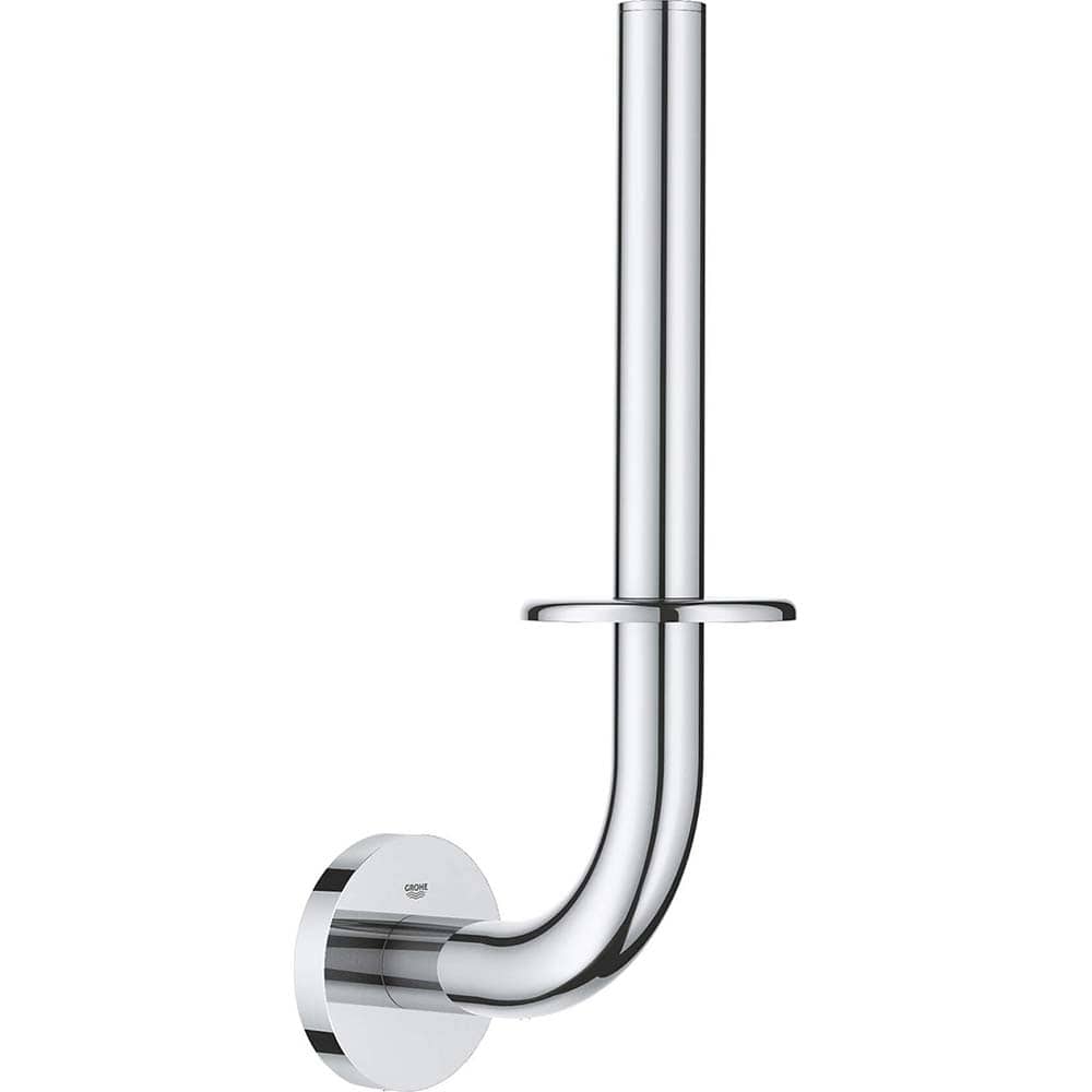 Grohe - Washroom Shelves, Soap Dishes & Towel Holders; Type: Spare Toilet Paper Holder ; Material: Metal ; Length (Inch): 9-1/8 ; Width (Inch): 2-1/8 ; Depth (Inch): 4.56 ; Finish/Coating: Chrome - Exact Tool & Supply