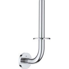 Grohe - Washroom Shelves, Soap Dishes & Towel Holders; Type: Spare Toilet Paper Holder ; Material: Metal ; Length (Inch): 9-1/8 ; Width (Inch): 2-1/8 ; Depth (Inch): 4.56 ; Finish/Coating: Chrome - Exact Tool & Supply
