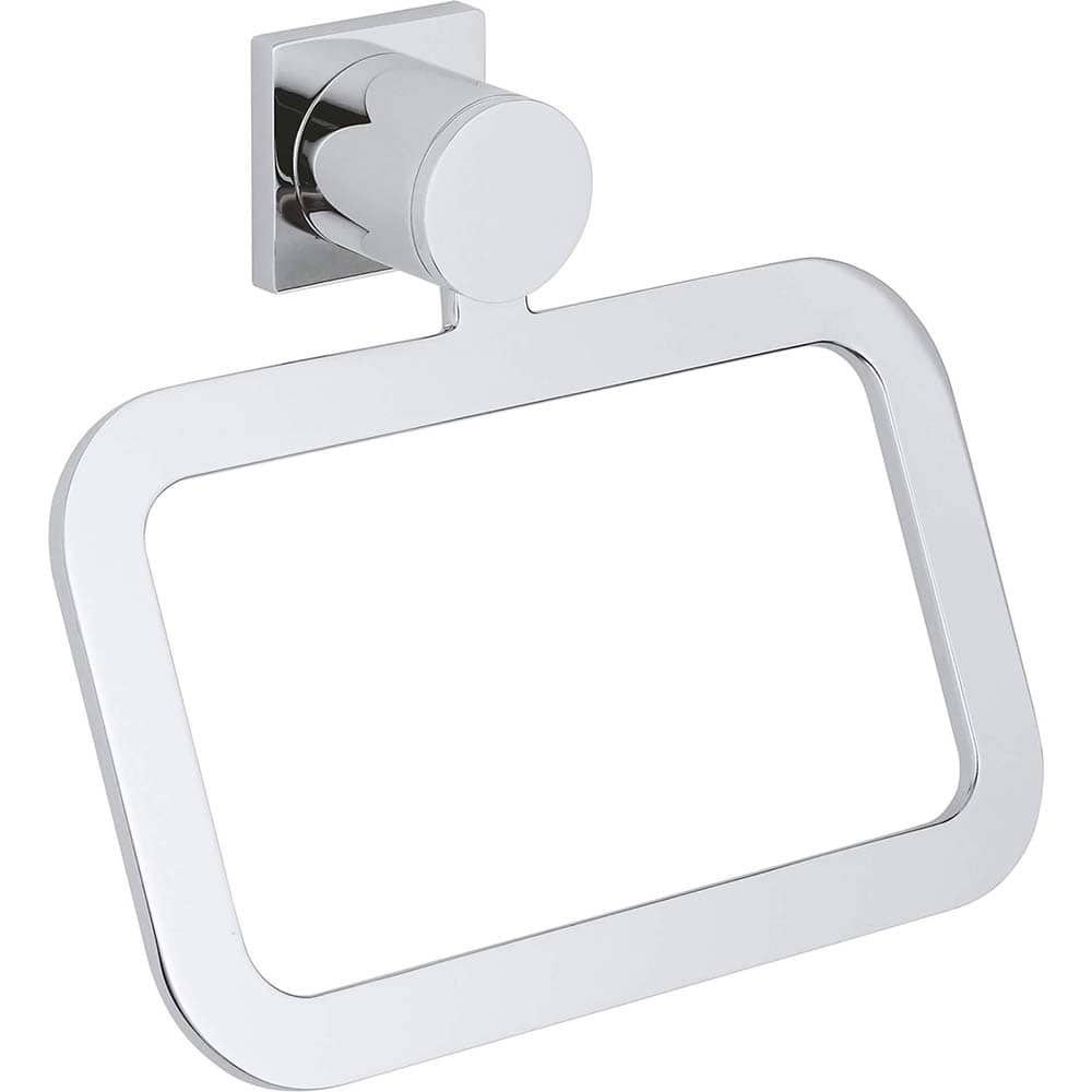 Grohe - Washroom Shelves, Soap Dishes & Towel Holders; Type: Towel Ring ; Material: Metal ; Length (Inch): 7 1/2 ; Width (Inch): 6-1/8 ; Depth (Inch): 3.66 ; Finish/Coating: Chrome - Exact Tool & Supply