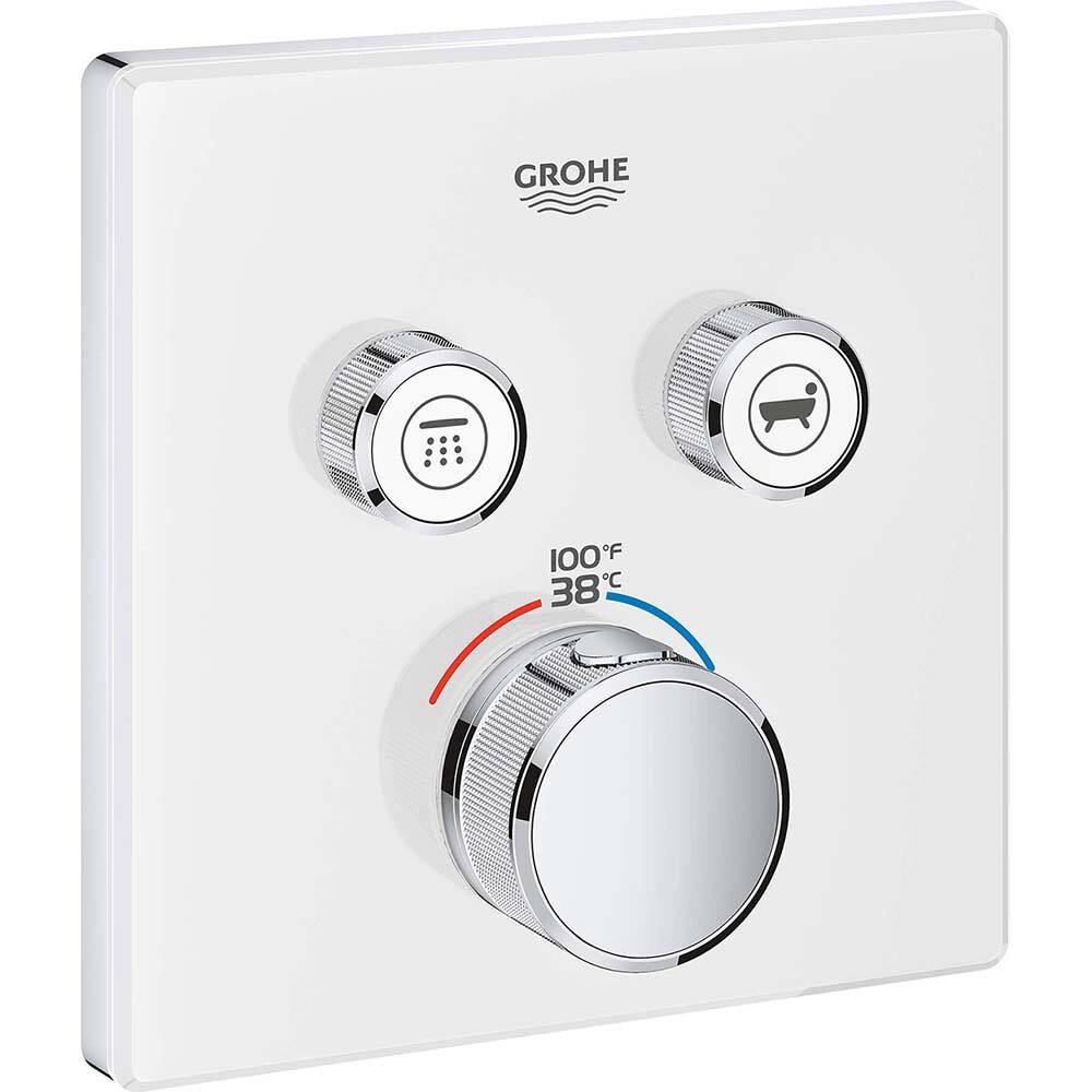 Grohe - Tub & Shower Faucets; Type: Valve Only Trim kit ; Style: Grohtherm Smartcontrol ; Design: Check Valve ; Material: Metal ; Handle Type: Knob ; Handle Material: Metal - Exact Tool & Supply