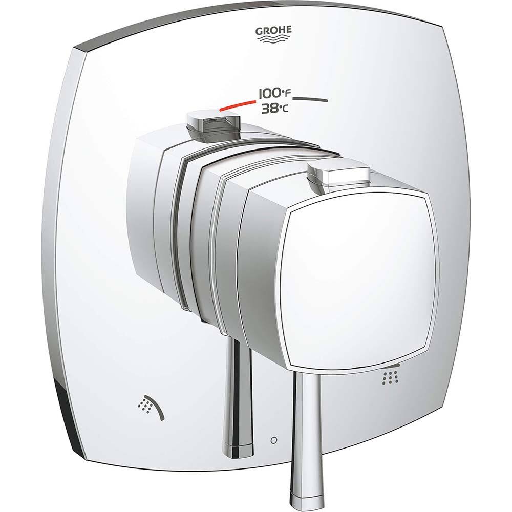 Grohe - Tub & Shower Faucets; Type: Valve Only Trim kit ; Style: Grandera ; Design: 2-Way ; Material: Metal ; Handle Type: Lever ; Handle Material: Metal - Exact Tool & Supply