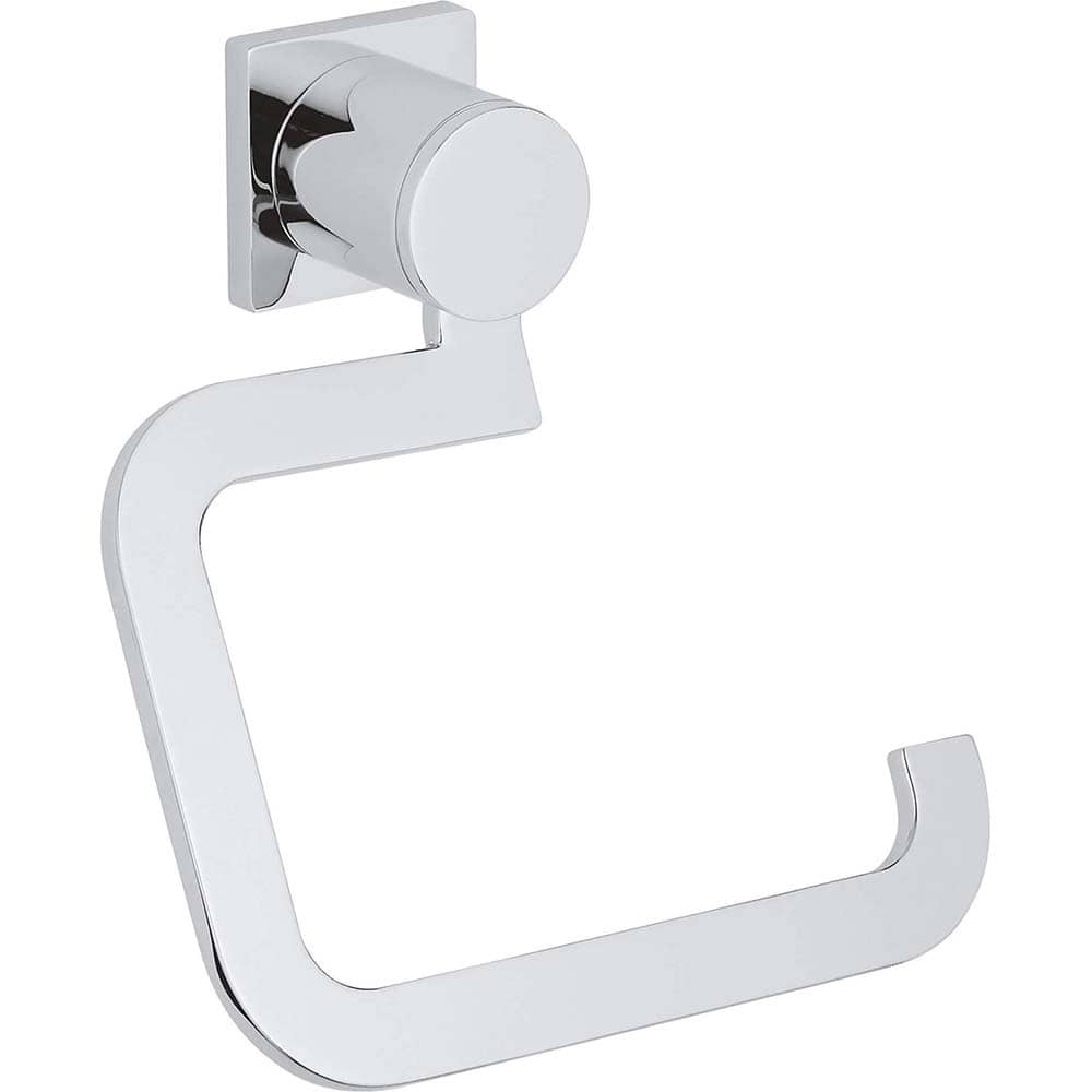 Grohe - Washroom Shelves, Soap Dishes & Towel Holders; Type: Toilet Paper Holder ; Material: Metal ; Length (Inch): 6-1/8 ; Width (Inch): 6-1/8 ; Depth (Inch): 3.58 ; Finish/Coating: Chrome - Exact Tool & Supply