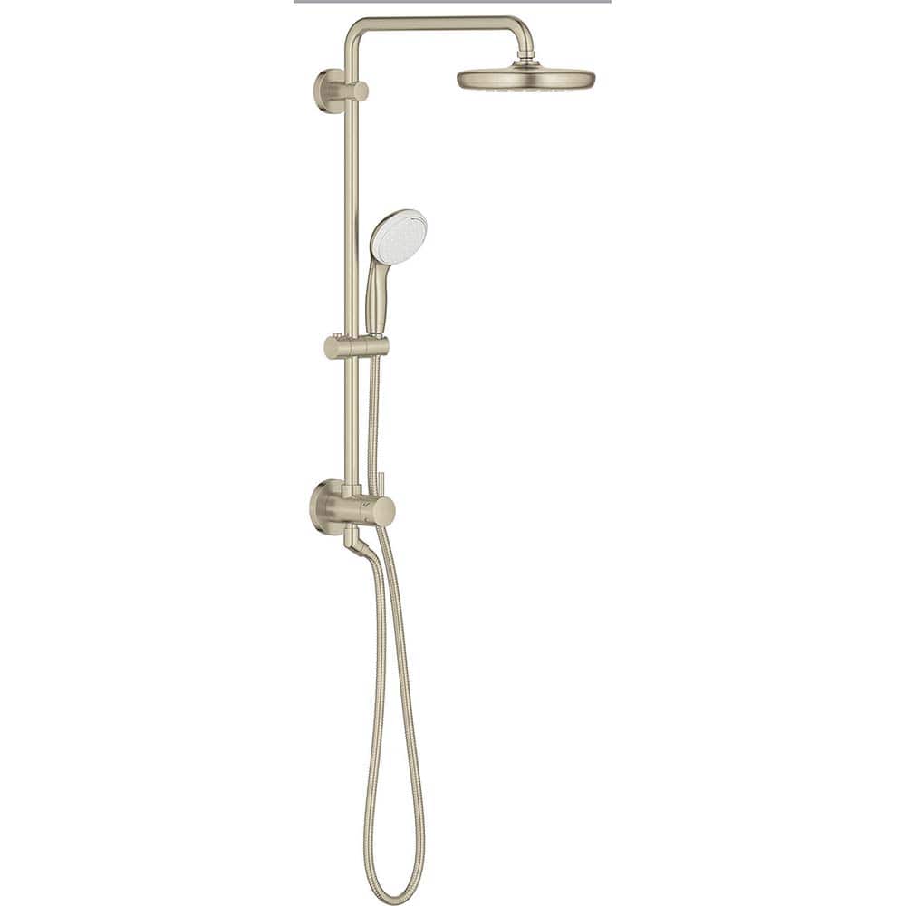 Grohe - Tub & Shower Faucets; Type: Shower System ; Style: Retro-Fit ; Design: Assembled Package ; Material: Metal ; Handle Type: Lever ; Handle Material: Metal - Exact Tool & Supply