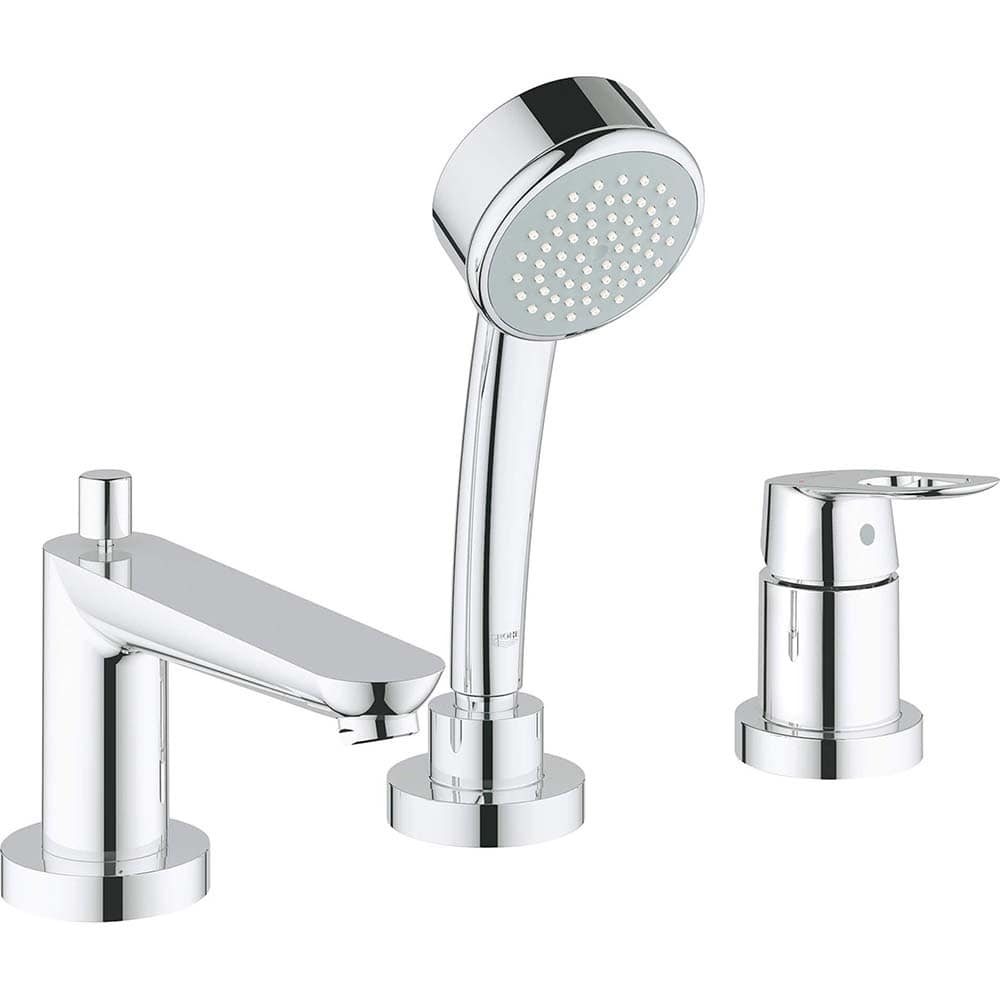 Grohe - Tub & Shower Faucets; Type: Tub Faucet with personal shower ; Style: BauLoop ; Design: Ceramic Mixing Cartridge ; Material: Metal ; Handle Type: Lever ; Handle Material: Metal - Exact Tool & Supply