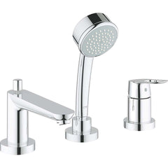 Grohe - Tub & Shower Faucets; Type: Tub Faucet with personal shower ; Style: BauLoop ; Design: Ceramic Mixing Cartridge ; Material: Metal ; Handle Type: Lever ; Handle Material: Metal - Exact Tool & Supply