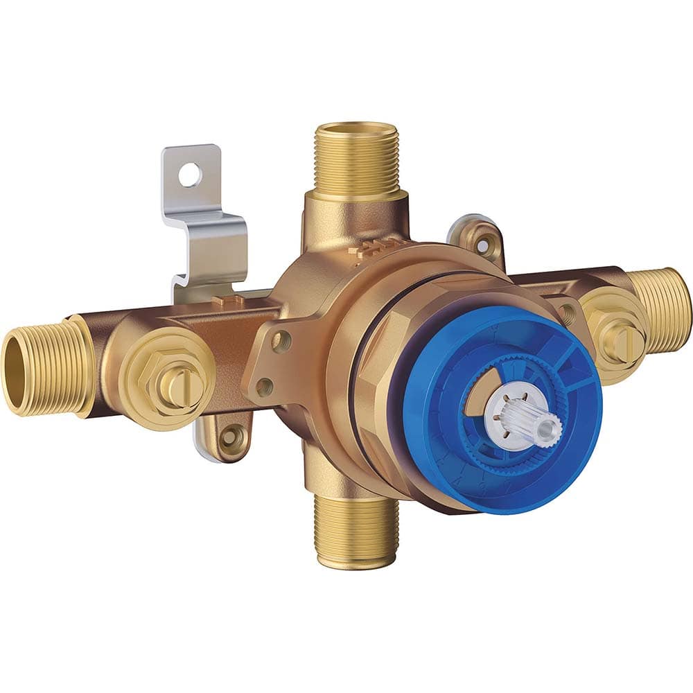 Grohe - Tub & Shower Faucets; Type: Rough-in valve ; Style: Grohsafe ; Design: Temp/Press Valve ; Material: Brass ; Handle Type: No Handle ; Handle Material: Non-Metallic - Exact Tool & Supply