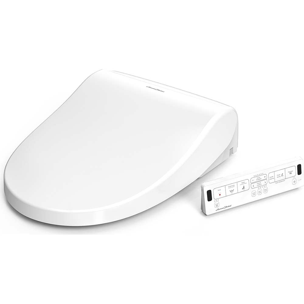 American Standard - Toilet Seats; Type: Bidet Seat ; Style: Transitional ; Material: Plastic ; Color: White ; Outside Width: 15 (Inch); Inside Width: 7.9375 (Inch) - Exact Tool & Supply