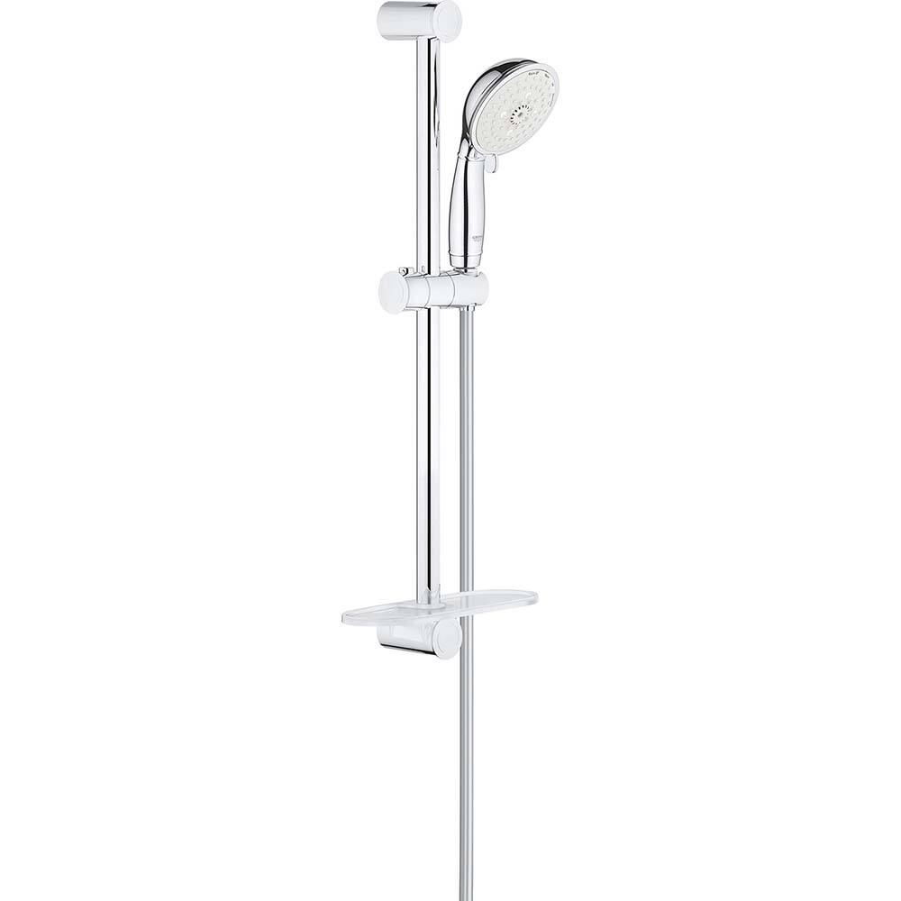 Grohe - Shower Heads & Accessories; Type: Hand Shower ; Material: Metal ; GPM: 2.50 ; Face Diameter: 4 (Inch); Finish/Coating: Polished Chrome ; Settings: Spray, Pulse, Combination Pulse-Massage - Exact Tool & Supply