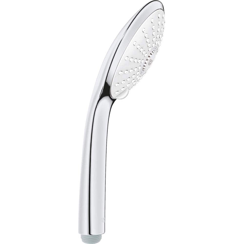 Grohe - Shower Heads & Accessories; Type: Hand Shower ; Material: Metal ; GPM: 2.50 ; Face Diameter: 4.625 (Inch); Finish/Coating: Polished Chrome ; Settings: Spray, Pulse, Combination Pulse-Massage - Exact Tool & Supply