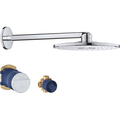 Grohe - Shower Heads & Accessories; Type: Shower Head ; Material: Metal ; GPM: 1.75 ; Face Diameter: 12 (Inch); Finish/Coating: Polished Chrome ; Settings: Spray, Pulse, Combination Pulse-Massage - Exact Tool & Supply