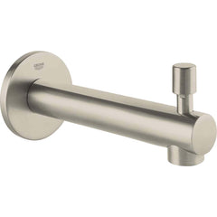 Grohe - Shower Heads & Accessories; Type: Tub Spout ; Material: Metal ; GPM: 2.50 ; Face Diameter: 6.75 (Inch); Finish/Coating: Nickel; Brushed ; Settings: Spray, Pulse, Combination Pulse-Massage - Exact Tool & Supply