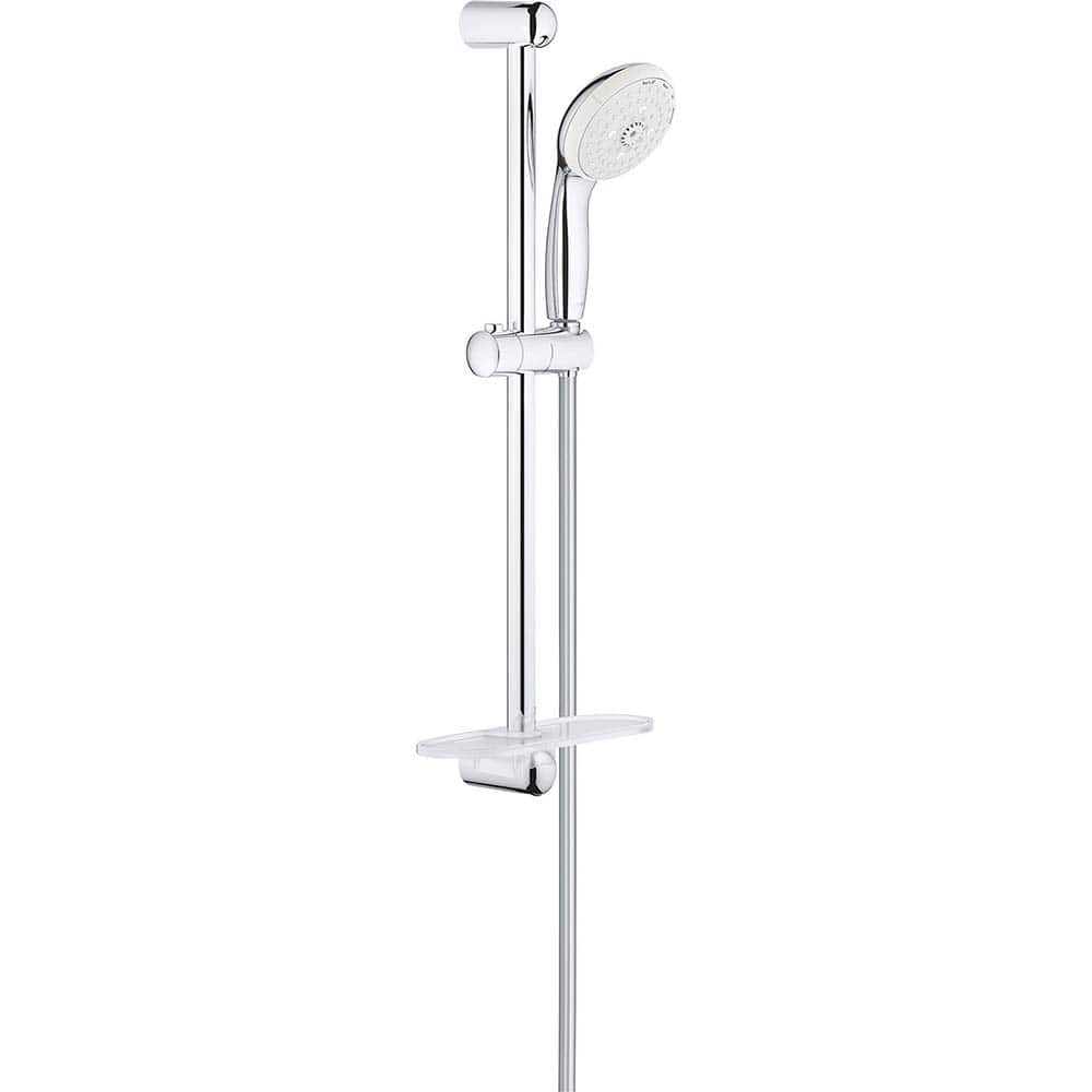Grohe - Shower Heads & Accessories; Type: Hand Shower ; Material: Metal ; GPM: 2.50 ; Face Diameter: 4 (Inch); Finish/Coating: Polished Chrome ; Settings: Spray, Pulse, Combination Pulse-Massage - Exact Tool & Supply