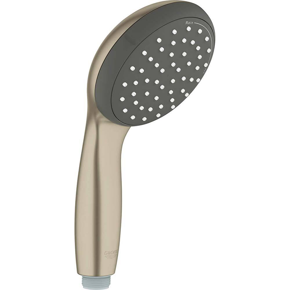 Grohe - Shower Heads & Accessories; Type: Hand Shower ; Material: Metal ; GPM: 1.75 ; Face Diameter: 4 (Inch); Finish/Coating: Brushed; Nickel ; Settings: Spray, Pulse, Combination Pulse-Massage - Exact Tool & Supply
