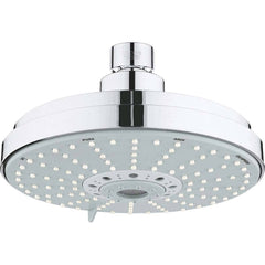 Grohe - Shower Heads & Accessories; Type: Shower Head ; Material: Metal ; GPM: 2.50 ; Face Diameter: 6.25 (Inch); Finish/Coating: Polished Chrome ; Settings: Spray, Pulse, Combination Pulse-Massage - Exact Tool & Supply