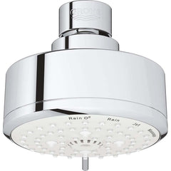Grohe - Shower Heads & Accessories; Type: Shower Head ; Material: Metal ; GPM: 2.50 ; Face Diameter: 4 (Inch); Finish/Coating: Polished Chrome ; Settings: Spray, Pulse, Combination Pulse-Massage - Exact Tool & Supply