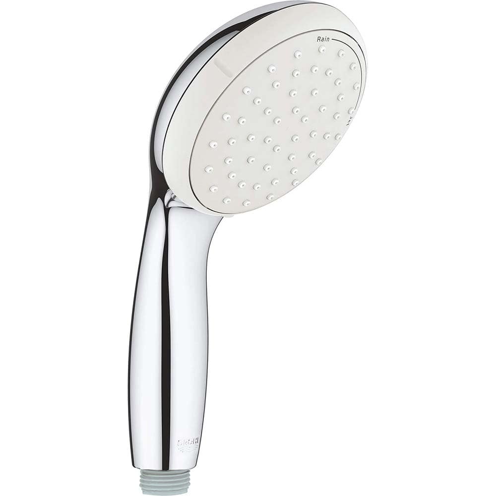 Grohe - Shower Heads & Accessories; Type: Hand Shower ; Material: Metal ; GPM: 1.75 ; Face Diameter: 4 (Inch); Finish/Coating: Polished Chrome ; Settings: Spray, Pulse, Combination Pulse-Massage - Exact Tool & Supply