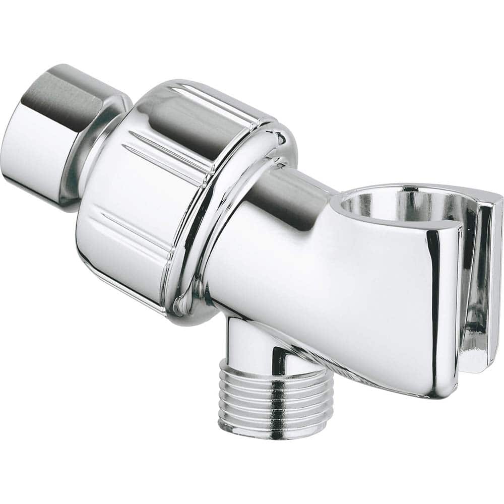 Grohe - Shower Heads & Accessories; Type: Shower Arm mount ; Material: Metal ; Finish/Coating: Polished Chrome - Exact Tool & Supply