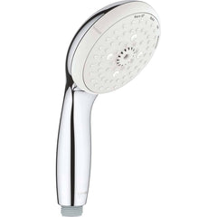 Grohe - Shower Heads & Accessories; Type: Hand Shower ; Material: Metal ; GPM: 2.50 ; Face Diameter: 4 (Inch); Finish/Coating: Polished Chrome ; Settings: Spray, Pulse, Combination Pulse-Massage - Exact Tool & Supply
