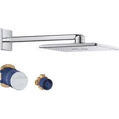 Grohe - Shower Heads & Accessories; Type: Shower Head ; Material: Metal ; GPM: 1.75 ; Face Diameter: 12 (Inch); Finish/Coating: Polished Chrome ; Settings: Spray, Pulse, Combination Pulse-Massage - Exact Tool & Supply