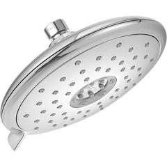 American Standard - Shower Heads & Accessories; Type: Shower Head ; Material: Metal ; GPM: 2.50 ; Face Diameter: 7.1875 (Inch); Finish/Coating: Polished Chrome ; Settings: Spray, Pulse, Combination Pulse-Massage - Exact Tool & Supply