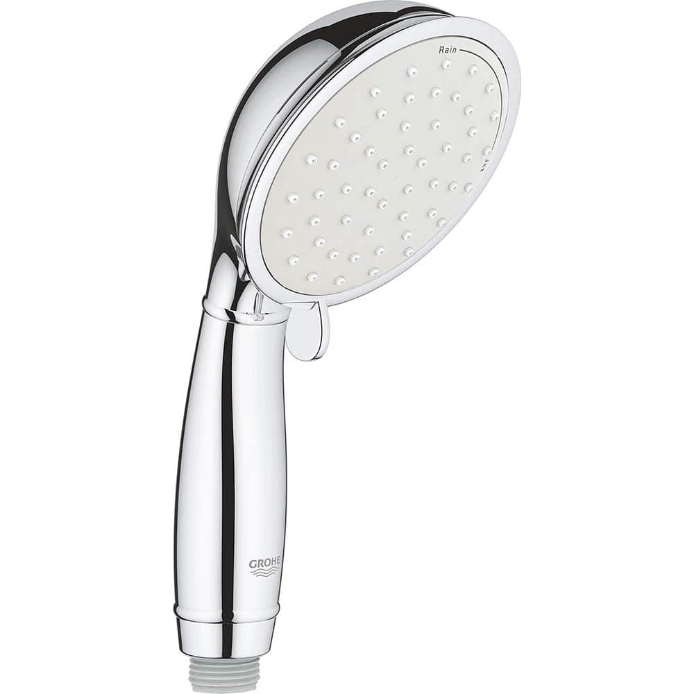 Grohe - Shower Heads & Accessories; Type: Hand Shower ; Material: Metal ; GPM: 1.75 ; Face Diameter: 4 (Inch); Finish/Coating: Polished Chrome ; Settings: Spray, Pulse, Combination Pulse-Massage - Exact Tool & Supply