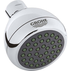 Grohe - Shower Heads & Accessories; Type: Shower Head ; Material: Metal ; GPM: 1.50 ; Face Diameter: 2.5 (Inch); Finish/Coating: Polished Chrome ; Settings: Spray, Pulse, Combination Pulse-Massage - Exact Tool & Supply