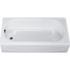 American Standard - Shower Supports & Kits; Type: Bathtub ; Length (Inch): 60 ; Material: Enameled Steel ; Finish/Coating: White - Exact Tool & Supply