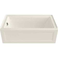 American Standard - Shower Supports & Kits; Type: Bathtub ; Length (Inch): 60 ; Material: High Gloss Acrylic ; Finish/Coating: White - Exact Tool & Supply