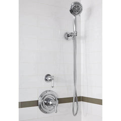 American Standard - Shower Heads & Accessories; Type: Hand Shower ; Material: Metal ; GPM: 2.00 ; Face Diameter: 4.5 (Inch); Finish/Coating: Polished Chrome ; Settings: Spray, Pulse, Combination Pulse-Massage - Exact Tool & Supply