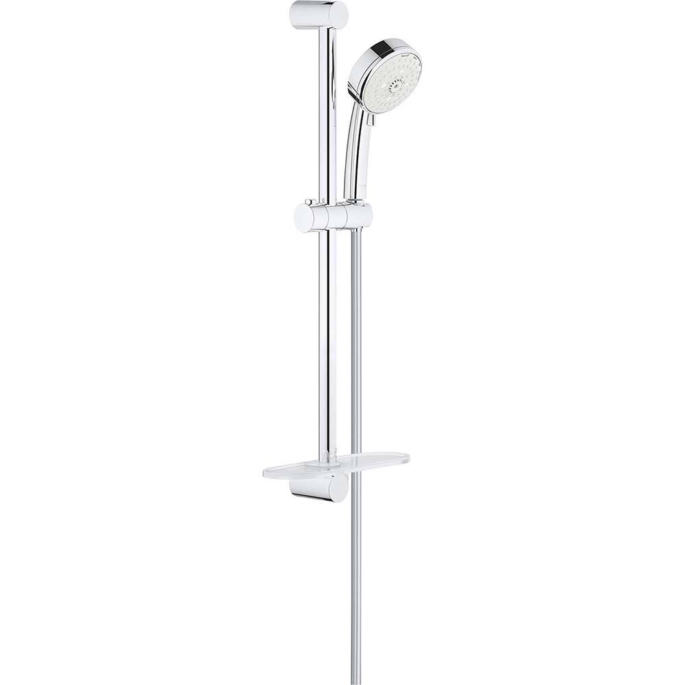 Grohe - Shower Heads & Accessories; Type: Hand Shower ; Material: Metal ; GPM: 2.50 ; Face Diameter: 4 (Inch); Finish/Coating: Polished Chrome ; Settings: Spray, Pulse, Combination Pulse-Massage - Exact Tool & Supply