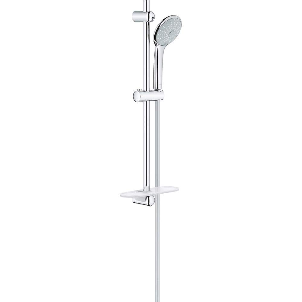 Grohe - Shower Heads & Accessories; Type: Hand Shower ; Material: Metal ; GPM: 2.50 ; Face Diameter: 4.625 (Inch); Finish/Coating: Polished Chrome ; Settings: Spray, Pulse, Combination Pulse-Massage - Exact Tool & Supply
