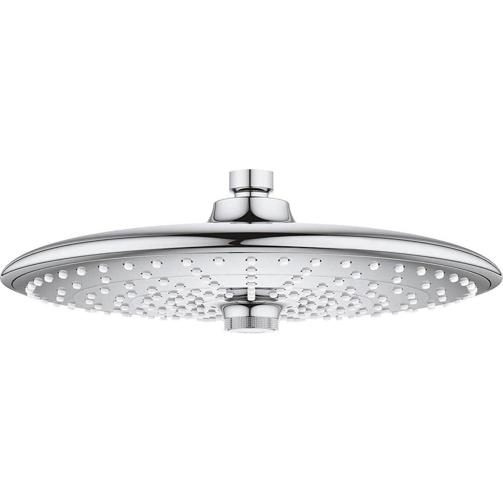 Grohe - Shower Heads & Accessories; Type: Shower Head ; Material: Metal ; GPM: 1.75 ; Face Diameter: 10.25 (Inch); Finish/Coating: Polished Chrome ; Settings: Spray, Pulse, Combination Pulse-Massage - Exact Tool & Supply