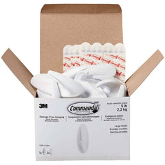 3M - All-Purpose & Utility Hooks; Type: Hooks Kit ; Overall Length (Inch): 5-5/8 ; Projection: 1.50 ; Color: White ; Overall Width: 1.50 ; Overall Height: 3.875 - Exact Tool & Supply