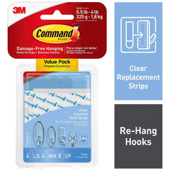3M - All-Purpose & Utility Hooks; Type: Strips ; Material: Plastic ; Material: Plastic - Exact Tool & Supply