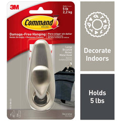 3M - All-Purpose & Utility Hooks; Type: Hooks Kit ; Overall Length (Inch): 4-1/8 ; Material: Metal ; Projection: 1.625 ; Material: Metal ; Overall Width: 1.625 - Exact Tool & Supply
