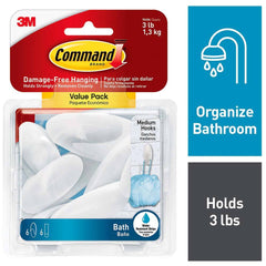 3M - All-Purpose & Utility Hooks; Type: Hooks Kit ; Overall Length (Inch): 3-3/8 ; Projection: 1.125 ; Overall Width: 1.375 ; Projection: 1.125 (Inch); Projection: 1.125 (Inch) - Exact Tool & Supply