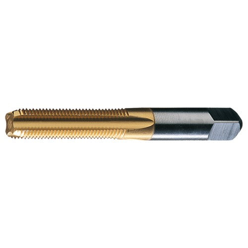 ‎1/2-20 UNF 4 Flute H3 HSS Standard Bottoming Chamfer General Purpose Hand Tap- TiN - Exact Tool & Supply
