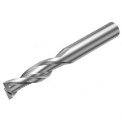 2P170-0900-NA H10F 9mm FL Straight Center Cut w/Cylindrical Shank - Exact Tool & Supply