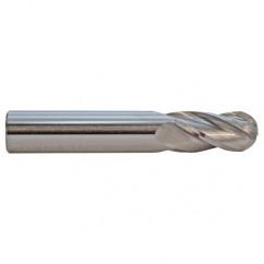 4mm TuffCut GP Standard Length 4 Fl Ball Nose TiCN Coated Center Cutting End Mill - Exact Tool & Supply