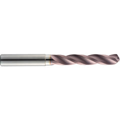 15.8 mm Dia. × 16 mm Shank × 83 mm Flute Length × 133 mm OAL, 5xD, 124°, TM, 3 Flute, Coolant Thru, Round Solid Carbide Drill - Exact Tool & Supply