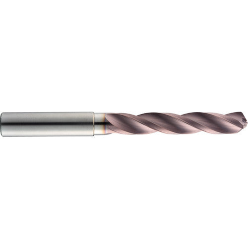 #21 Dia. × 6 mm Shank × 36 mm Flute Length × 74 mm OAL, 5xD, 124°, TM, 3 Flute, Coolant Thru, Round Solid Carbide Drill - Exact Tool & Supply