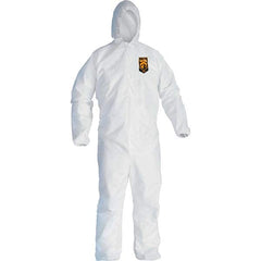 KleenGuard - Disposable & Chemical Resistant Coveralls; Garment Style: Coveralls ; Garment Type: General Purpose ; Material: Microporoous Film Laminate ; Size: Large ; Color: White ; Material: Microporous - Exact Tool & Supply