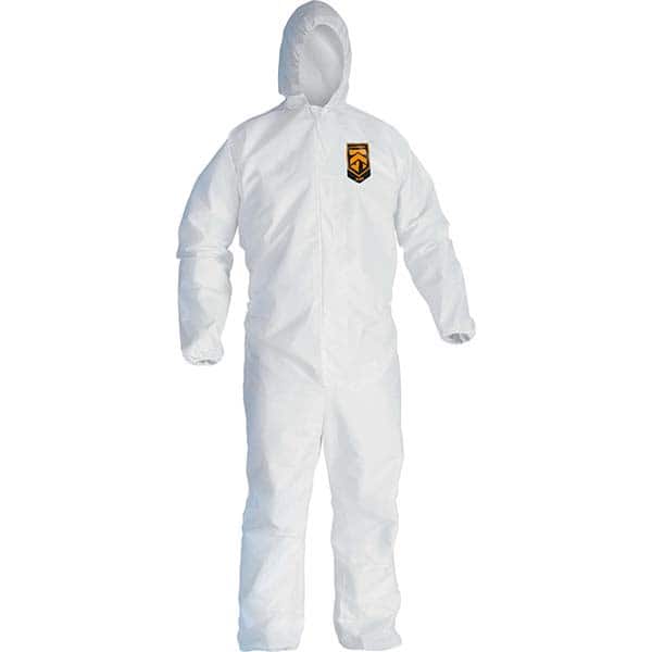 KleenGuard - Disposable & Chemical Resistant Coveralls; Garment Style: Coveralls ; Garment Type: General Purpose ; Material: Microporoous Film Laminate ; Size: Medium ; Color: White ; Material: Microporous - Exact Tool & Supply